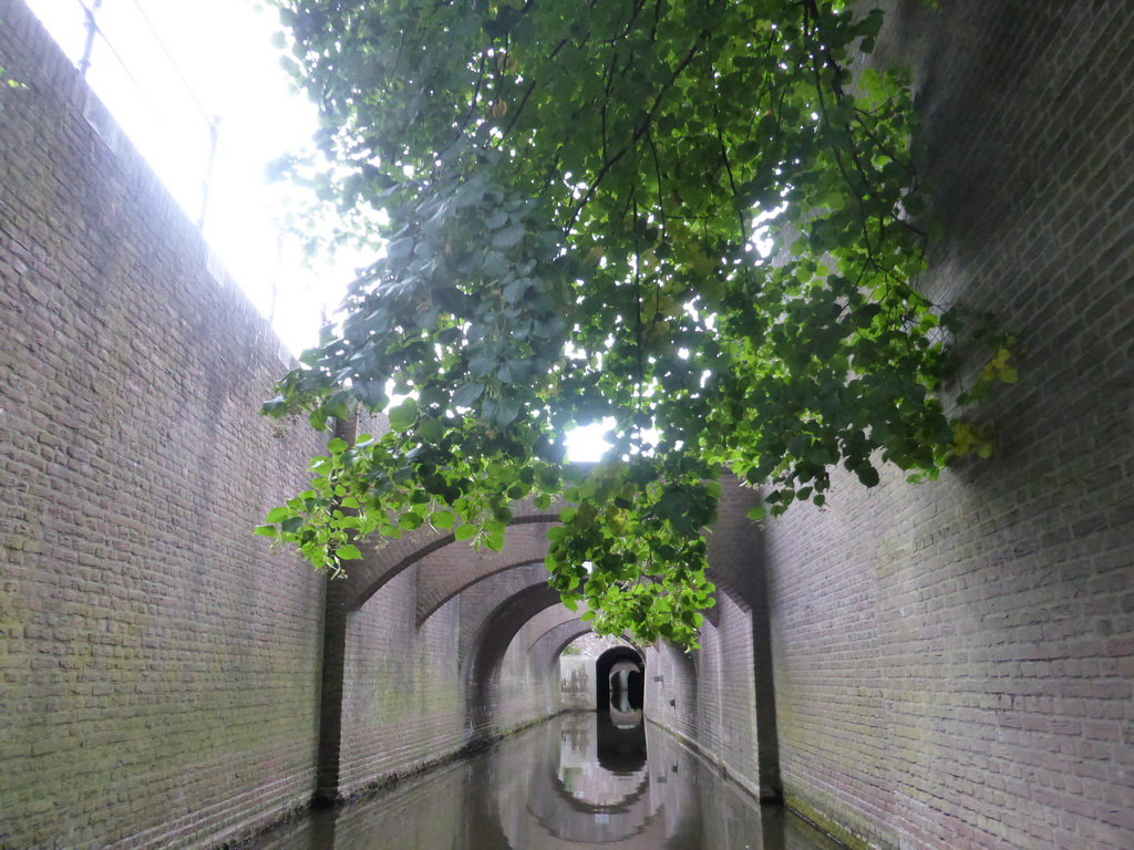 Bridges over the Binnendieze canal, viewed from the tour boat