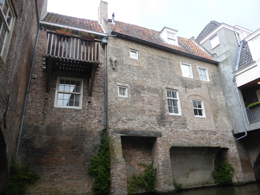 Buildings at the Binnendieze canal, viewed from the tour boat