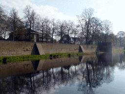 City wall and the west side of the Stadsgracht canal at the Zuiderpark