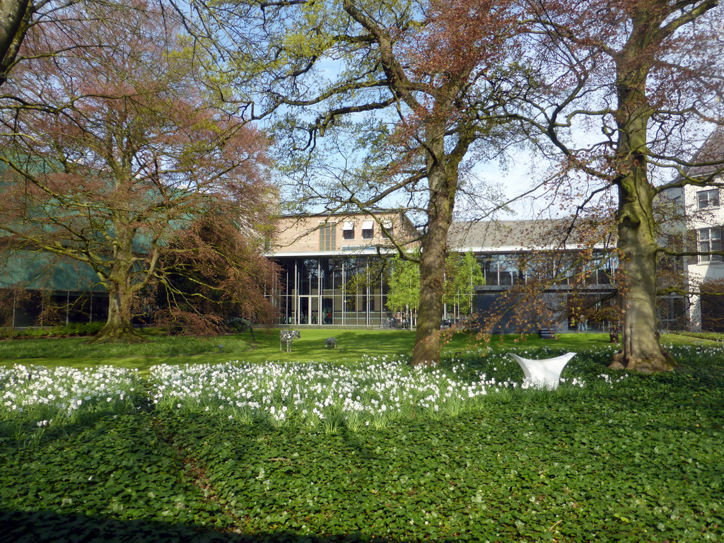 The inner garden of the Noordbrabants Museum, viewed from the hallway at the last part of the exhibition `Jheronimus Bosch  Visions of a Genius` at the Noordbrabants Museum
