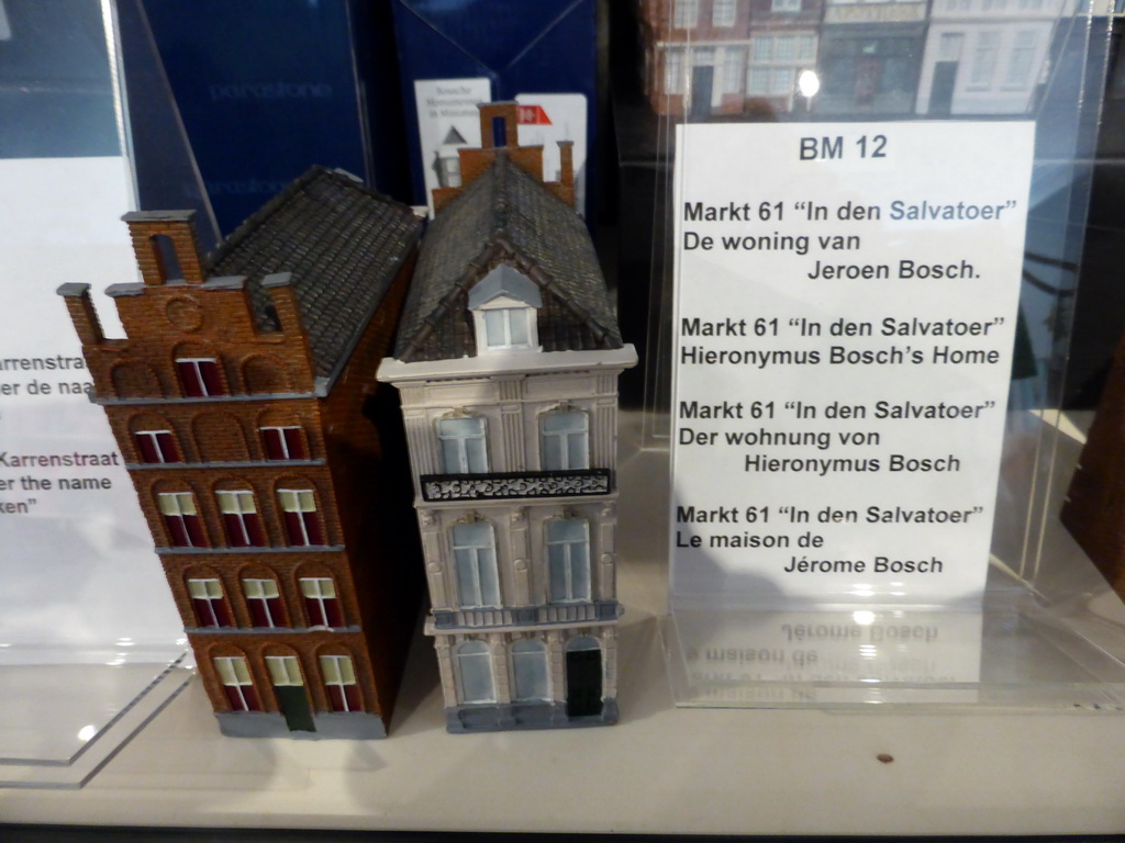 Scale model of the home of Hieronymus Bosch `In den Salvatoer`, in the shop of the Noordbrabants Museum