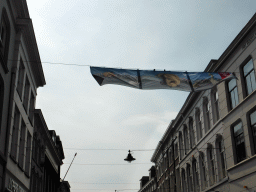 Banner of the Jeroen Bosch Year above the Verwersstraat street