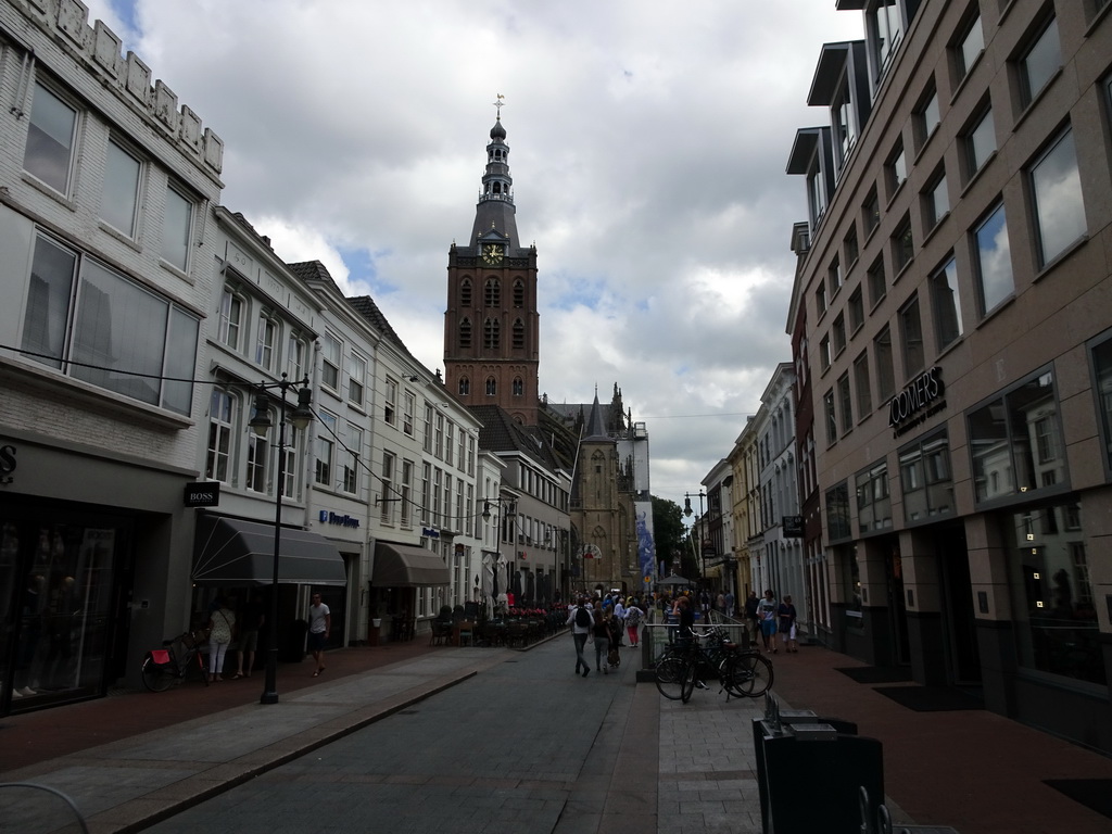The Kerkstraat street and St. John`s Cathedral