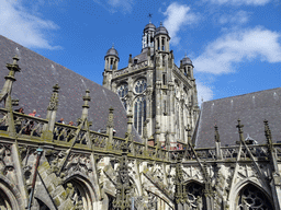 The south side and the central tower of St. John`s Cathedral, viewed from the lower platform of the `Een Wonderlijke Klim` exhibition