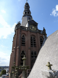 The west tower of St. John`s Cathedral, viewed from the upper platform of the `Een Wonderlijke Klim` exhibition