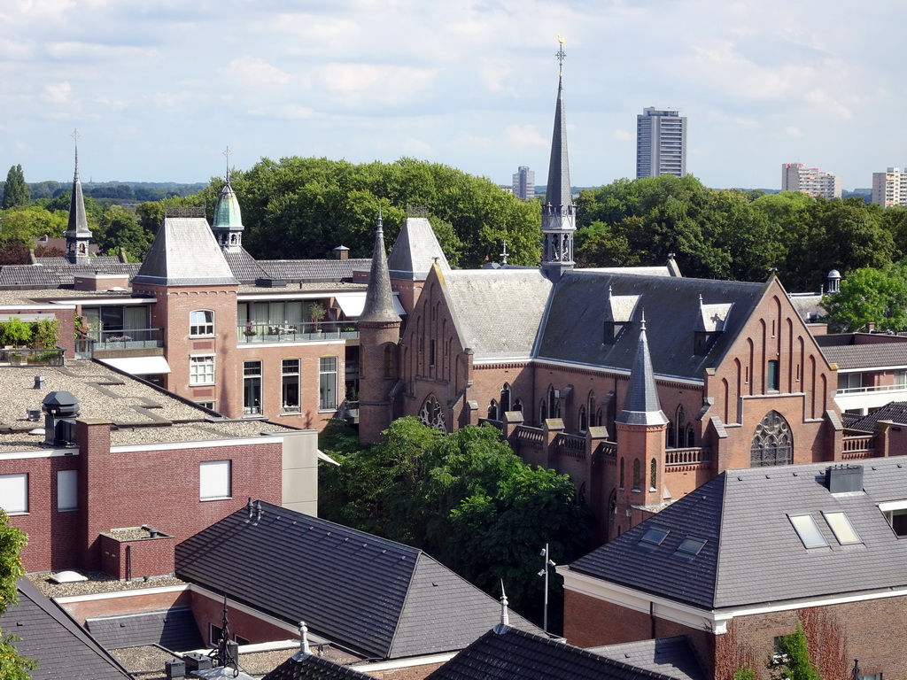 The Sint-Janscentrum seminary, viewed from the upper platform of the `Een Wonderlijke Klim` exhibition at St. John`s Cathedral