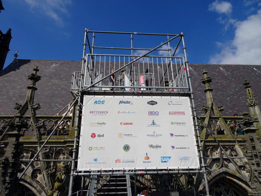 The upper platform of the `Een Wonderlijke Klim` exhibition at the south side of St. John`s Cathedral, viewed from the lower platform