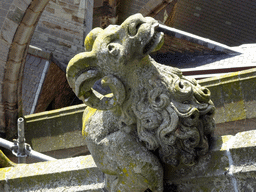 Flying Buttress at the third row at the southwest side of St. John`s Cathedral: `Monster with a Ram`s Head`, viewed from the upper platform of the `Een Wonderlijke Klim` exhibition
