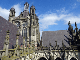 The south side and the central tower of St. John`s Cathedral, viewed from the upper platform of the `Een Wonderlijke Klim` exhibition