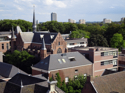 The Sint-Janscentrum seminary, viewed from the lower platform of the `Een Wonderlijke Klim` exhibition at St. John`s Cathedral