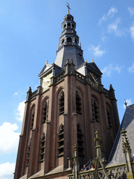 The west tower of St. John`s Cathedral, viewed from the lower platform of the `Een Wonderlijke Klim` exhibition
