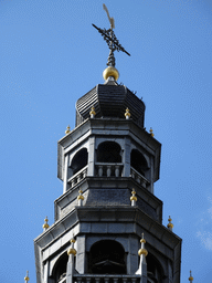 Top of the west tower of St. John`s Cathedral, viewed from the lower platform of the `Een Wonderlijke Klim` exhibition