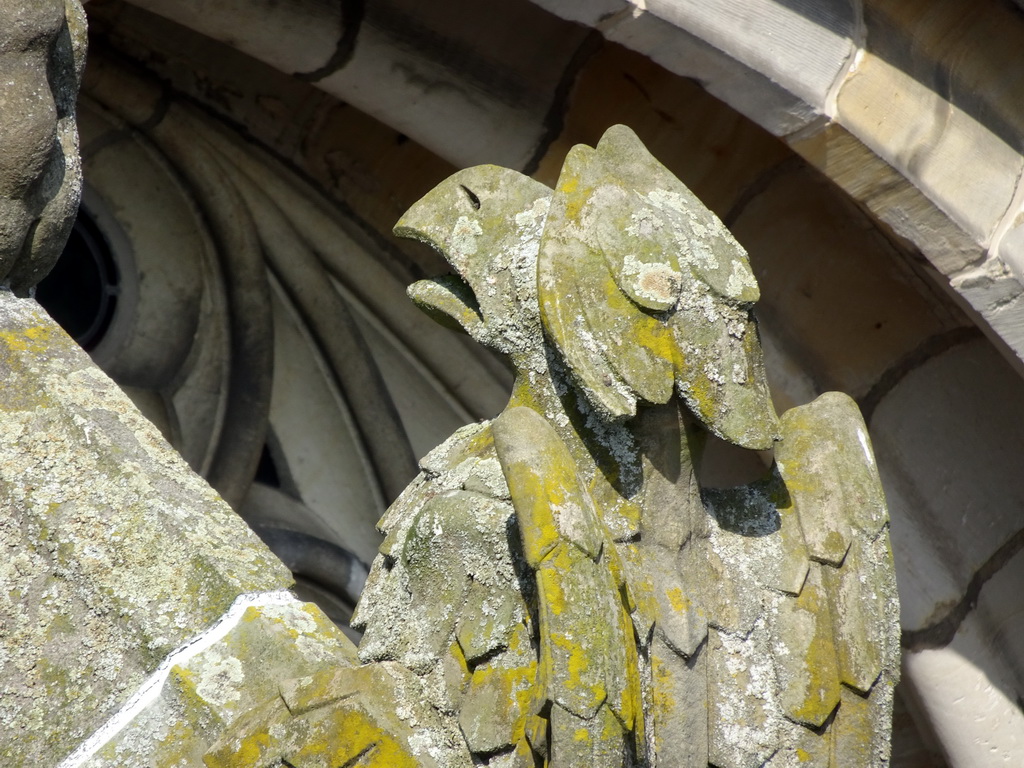 Flying Buttress at the fifth row at the south side of St. John`s Cathedral: `Bird of Prey`, viewed from the lower platform of the `Een Wonderlijke Klim` exhibition