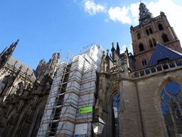 The northwest side of St. John`s Cathedral, viewed from the Torenstraat street