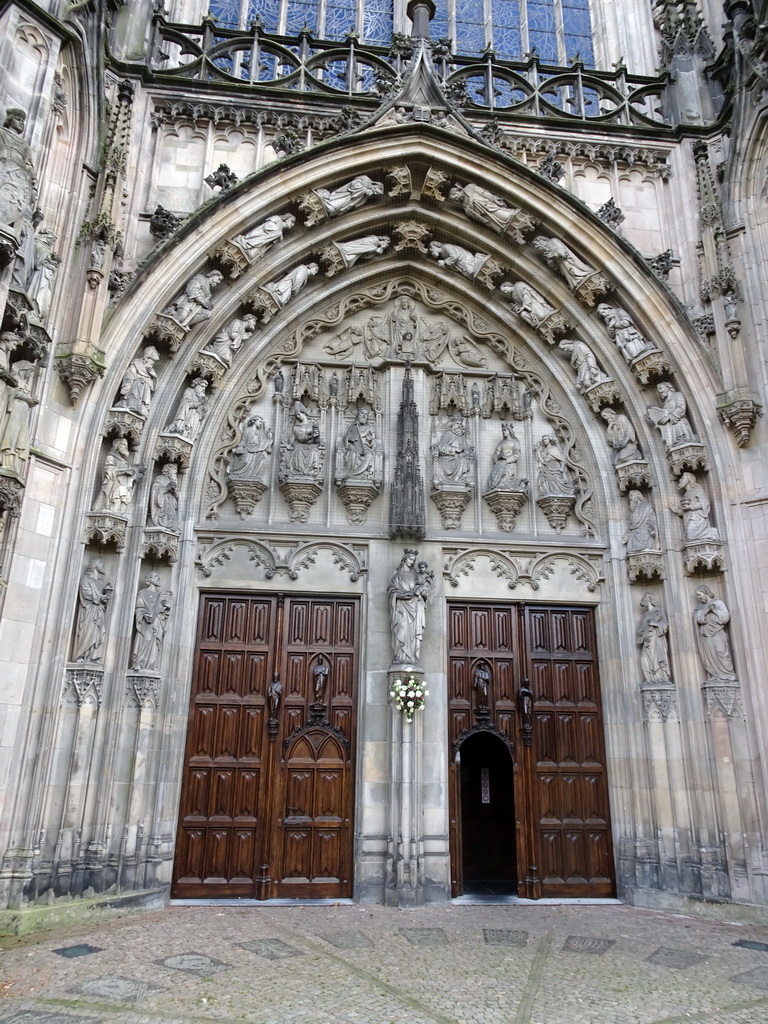 North gate of St. John`s Cathedral, viewed from the north garden