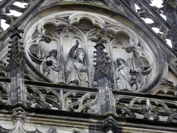 Relief at the north side of St. John`s Cathedral, viewed from the north garden