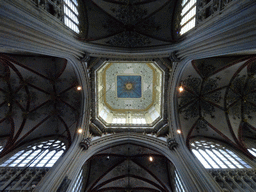 The dome of St. John`s Cathedral with a painting of the Eye of Providence