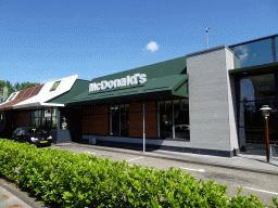 Front of the McDonald`s restaurant at the Robijnstraat street at Alkmaar