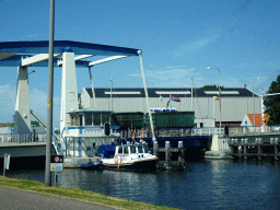 The Van Kinsbergenbrug bridge over the Koopvaarders Binnenhaven harbour, viewed from the car