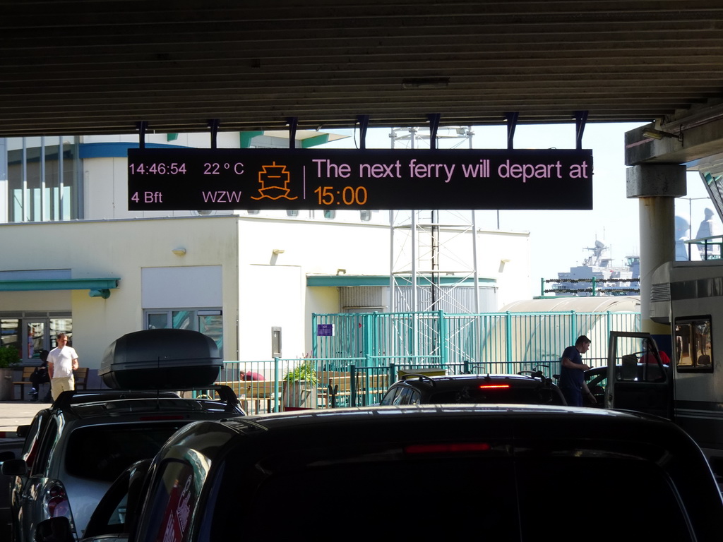 Cars waiting in line at the TESO Ferry Port at the Havenplein square