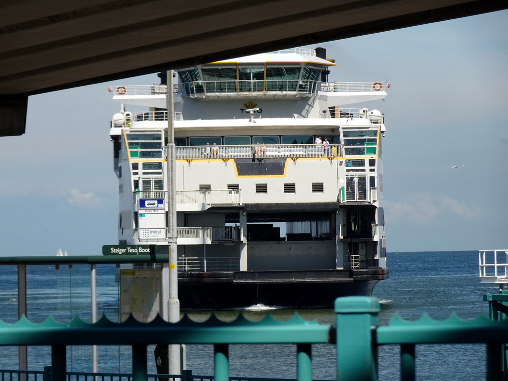 Ferry arriving at the TESO Ferry Port at the Havenplein square