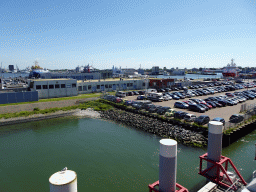 The KNRM reddingstation Den Helder buildings, viewed from the deck on the fourth floor of the ferry to Texel