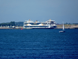 Ferry from Texel in the Wadden Sea, viewed from the deck on the fourth floor of the ferry to Texel