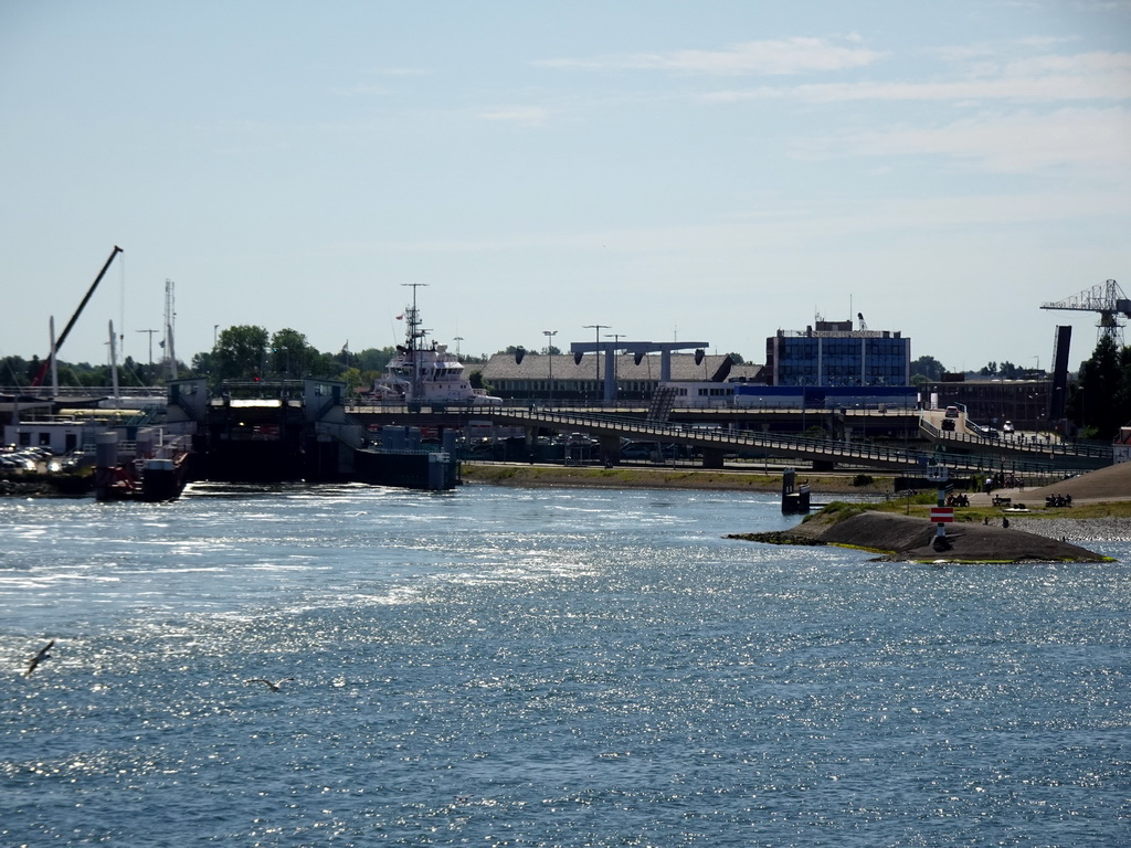 The Nieuwe Haven harbour, viewed from the deck on the fourth floor of the ferry to Texel