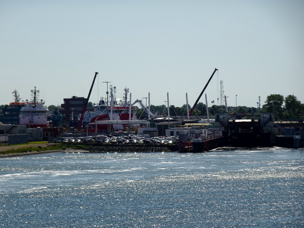 The Nieuwe Haven harbour, viewed from the deck on the fourth floor of the ferry to Texel