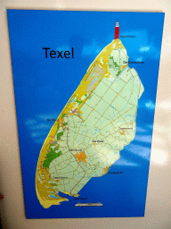 Map of Texel at the fourth floor of the ferry to Texel