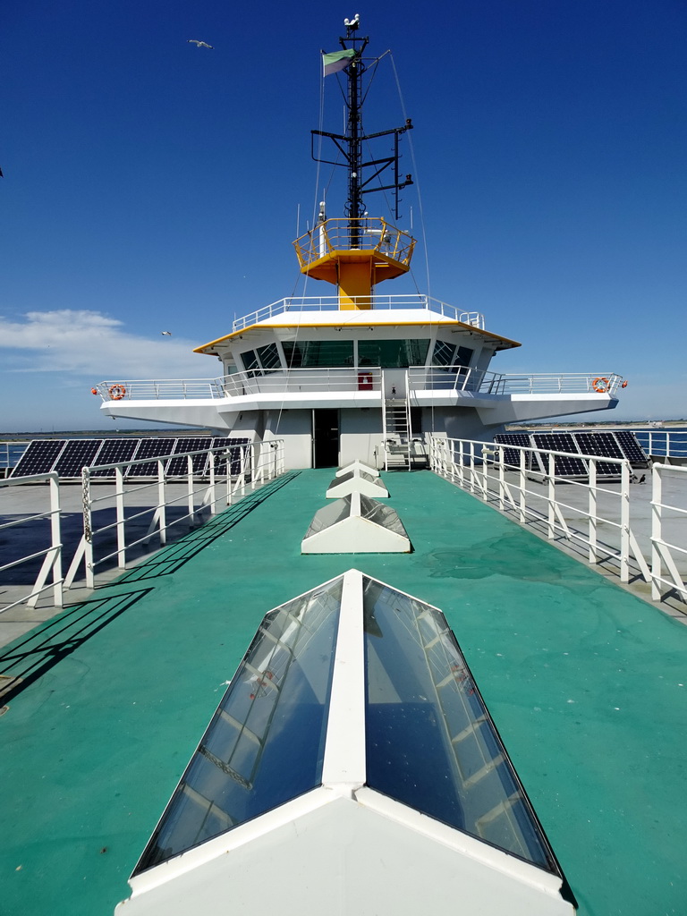 Deck of the fifth floor of the ferry to Texel