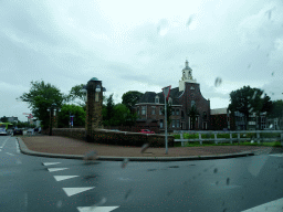 The Petrus en Pauluskerk church at the Kerkgracht street, viewed from the car