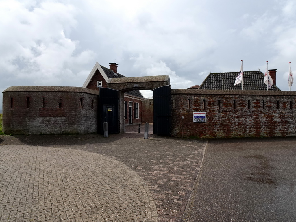 Front entrance to Fort Kijkduin at the Admiraal Verhuellplein square at Huisduinen