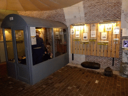 Wax statues of the air protection service at the museum at Fort Kijkduin