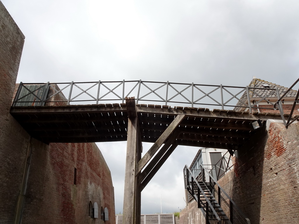 The entrance bridge of Fort Kijkduin, viewed from the moat