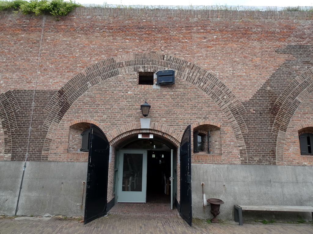 Door to the cantina at Fort Kijkduin