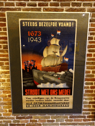 Nazi propaganda poster at the cantina at Fort Kijkduin