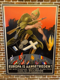 Nazi propaganda poster at the cantina at Fort Kijkduin