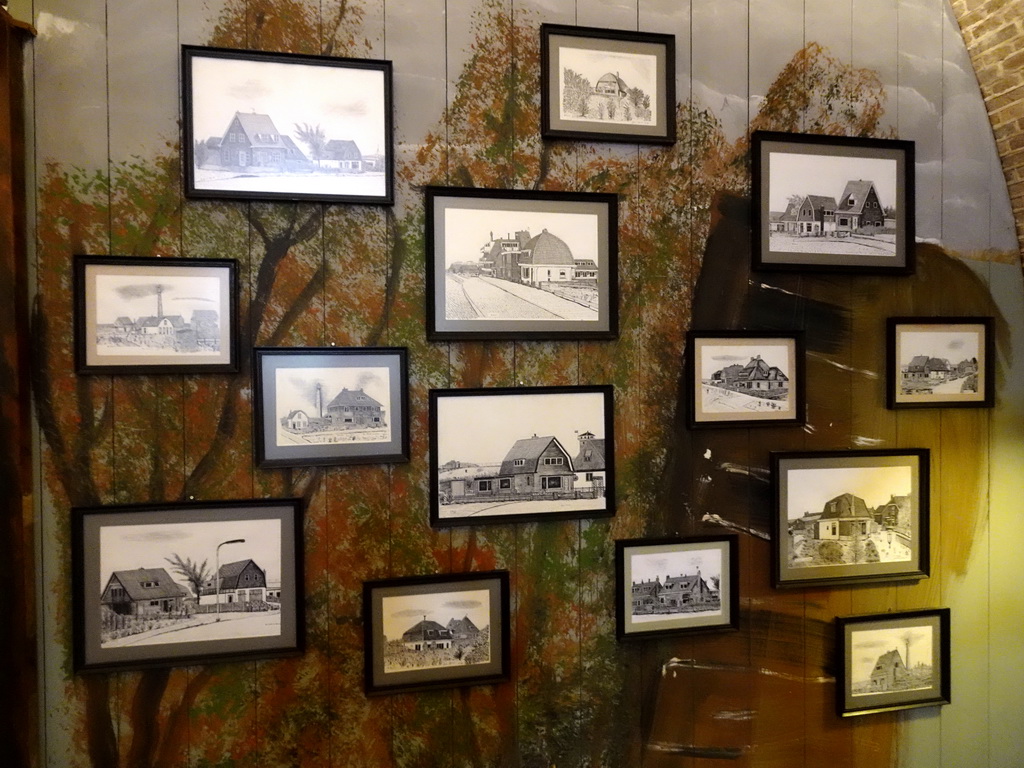 Photographs at the reading room at Fort Kijkduin