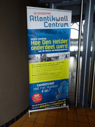 Information on the Atlantic Wall Center in the lobby of Fort Kijkduin