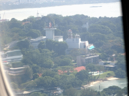 Buildings near Singapore Changi Airport, viewed from the airplane from Amsterdam to Singapore