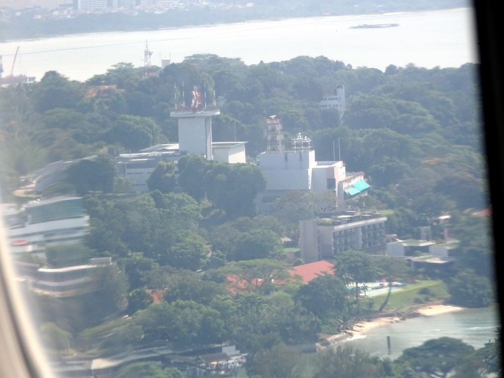 Buildings near Singapore Changi Airport, viewed from the airplane from Amsterdam to Singapore