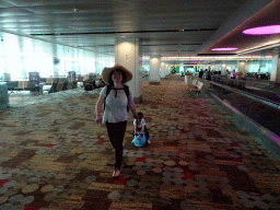 Miaomiao and Max at the Transfer Hall of Singapore Changi Airport