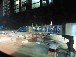 Our KLM airplane at Ngurah Rai International Airport, by night