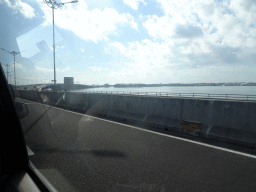 The Bali Mandara Toll Road and the Gulf of Benoa, viewed from the taxi from Nusa Dua to Gianyar