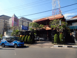 Buildings at the Wage Rudolf Supratman street, viewed from the taxi from Nusa Dua to Gianyar