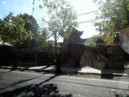 Temple at the Jalan Raya Batubulan street, viewed from the taxi from Nusa Dua to Gianyar