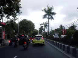 The Jalan By Pass Ngurah Rai street, viewed from the taxi from Ubud to Jimbaran