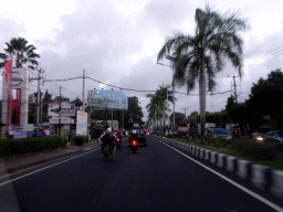 The Jalan By Pass Ngurah Rai street, viewed from the taxi from Ubud to Jimbaran