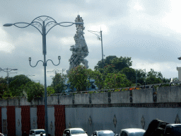 Statue at the Jalan By Pass Ngurah Rai street, viewed from the taxi from Nusa Dua to Beraban